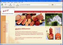 Bildschirmfoto Webseite HFF Herstellung feiner Fleischwaren GmbH & Co. KG