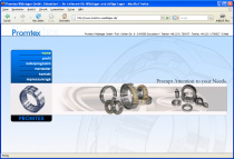 Bildschirmfoto Webseite Promtex Wälzlager GmbH