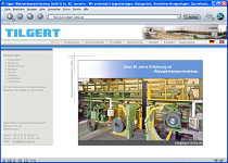 Bildschirmfoto Webseite Tilgert Walzwerksmaschinenbau GmbH